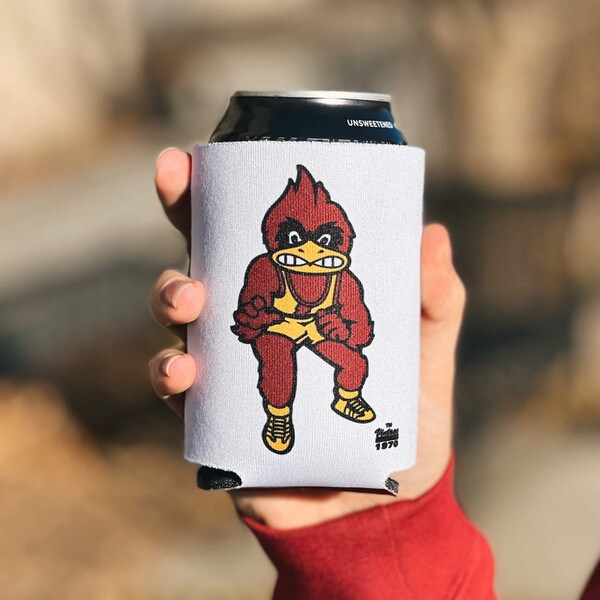 Vintage Wrestling Cy Cardinal & White 12 oz. Can Cooler